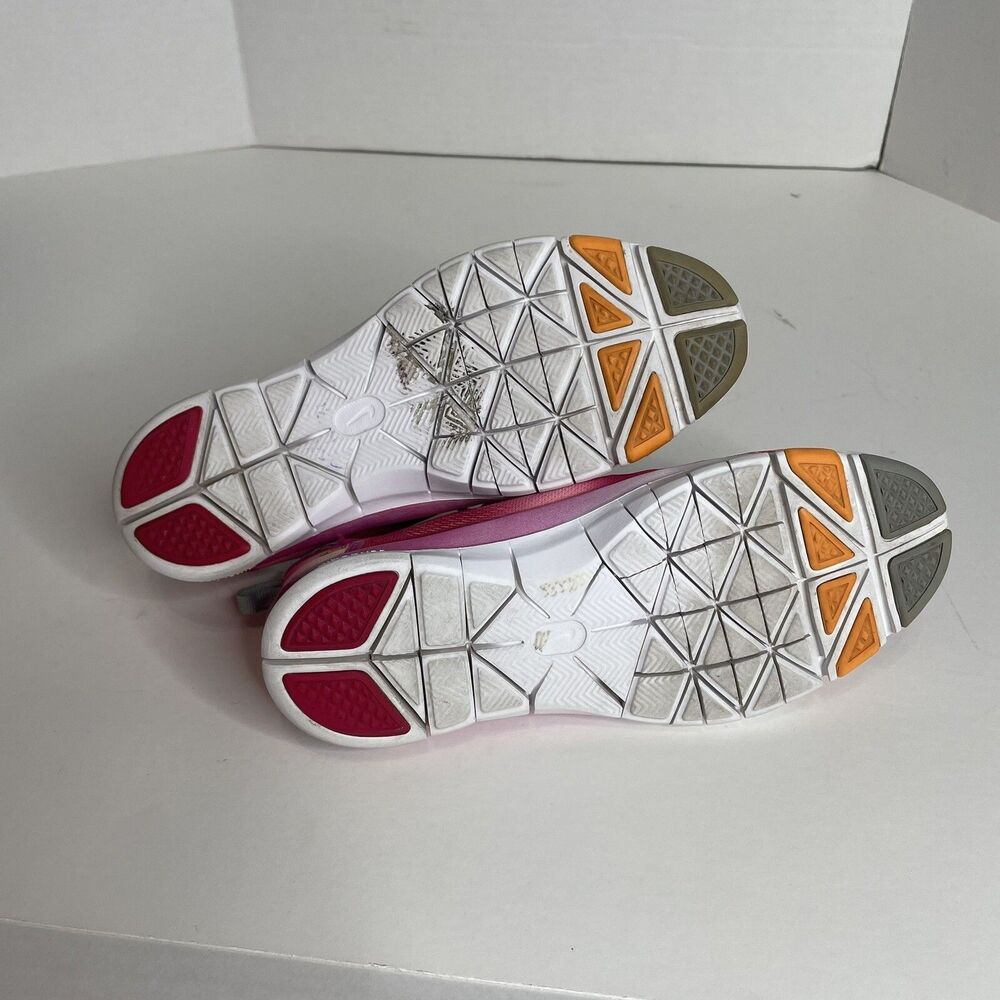 Nike Free 5.0 Tr Fit 4 PRT Womens Size 7 Hot Pink Training Shoes 629832-100 - Picture 9 of 11